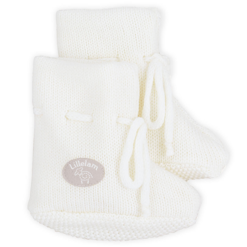 Lillelam Classic Baby Booties White| Little Mino