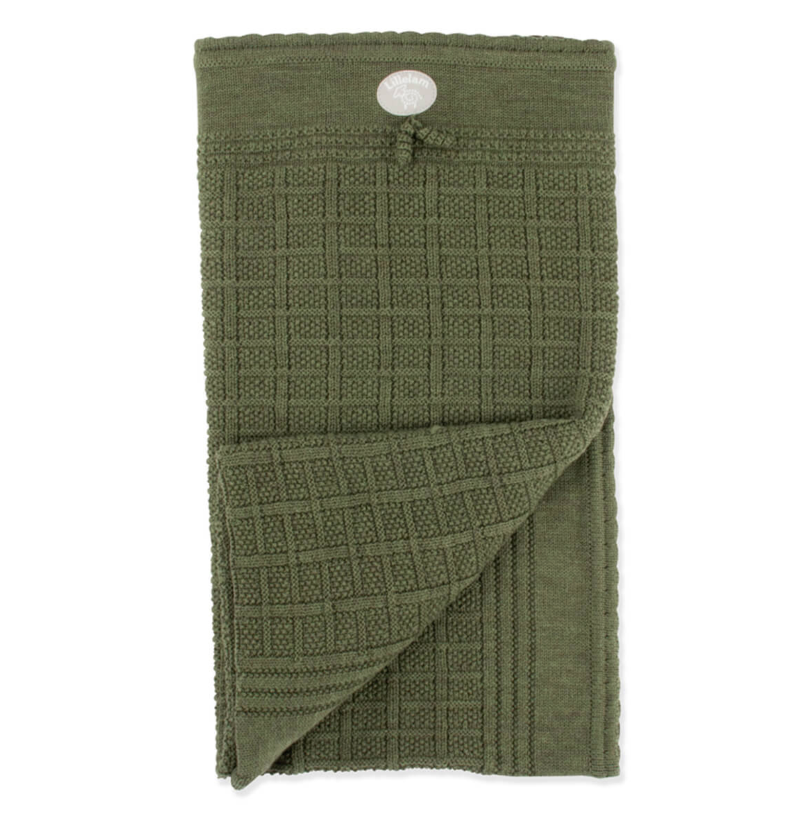 Lillelam 100%Merino Wool Classic Blanket - Green | Little Mino