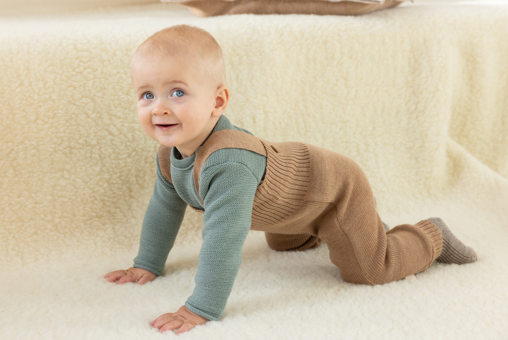 Disana Knitted Heritage Trousers Beige| Little Mino