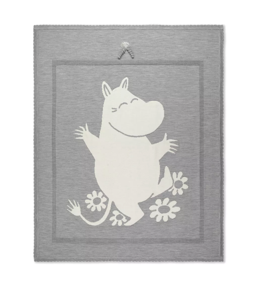 Lillelam Blanket Moomin 100% Merino Gray | Little Mino