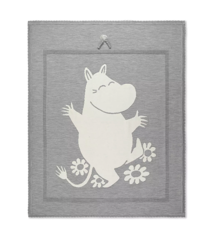 Lillelam Blanket Moomin 100% Merino Gray | Little Mino
