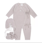 Lillelam 100% Merino Hentesett (Homeset) - Beige | Little Mino