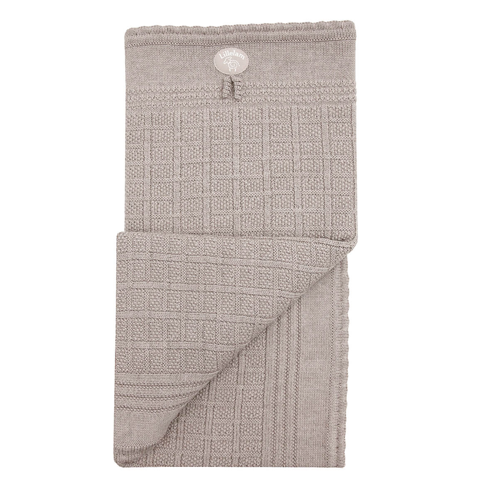 Lillelam 100%Merino Wool Classic Blanket - Beige | Little Mino