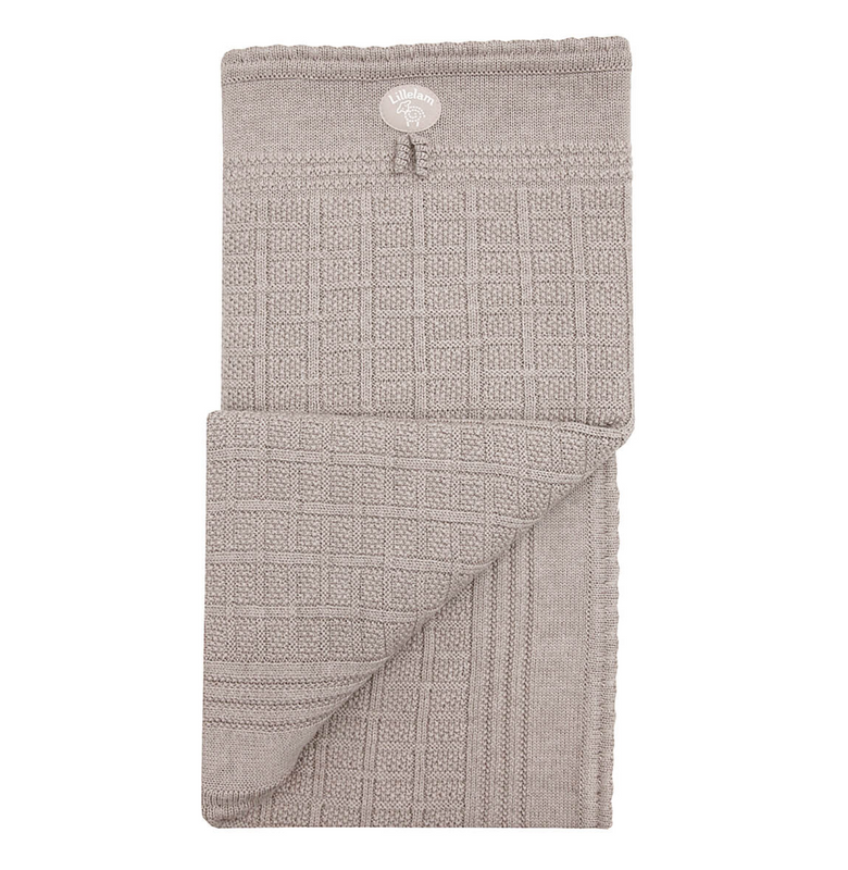 Lillelam 100%Merino Wool Classic Blanket - Beige | Little Mino