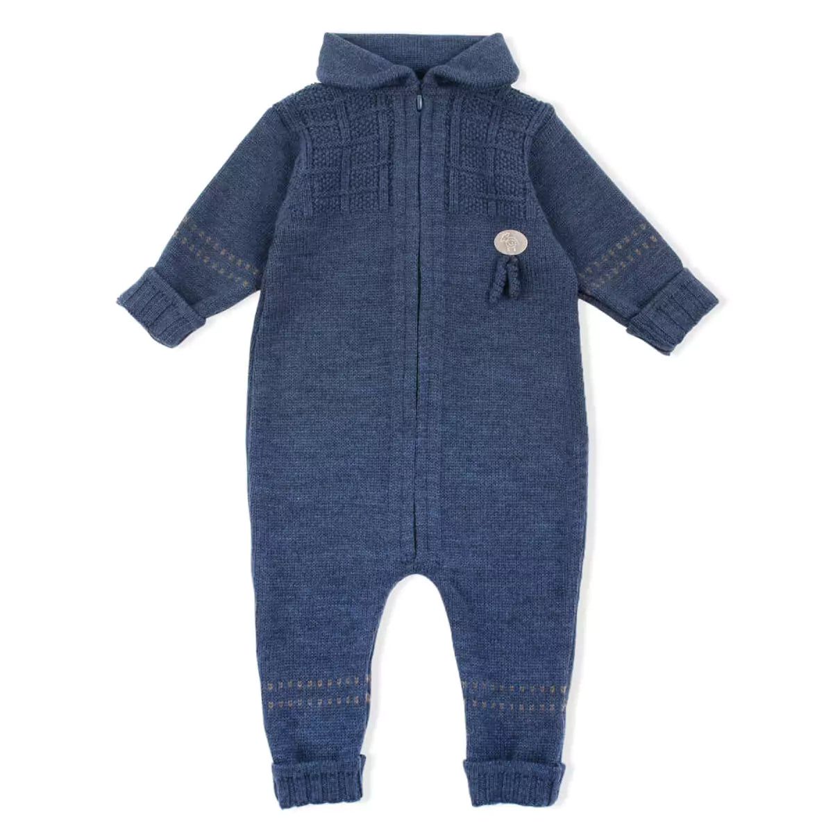 Lillelam Baby Bunting Suit Classic - 100% Merino Wool Baby Dark Blue | Little Mino