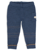 Lillelam Trousers classic 100% Merino Blue | Little Mino