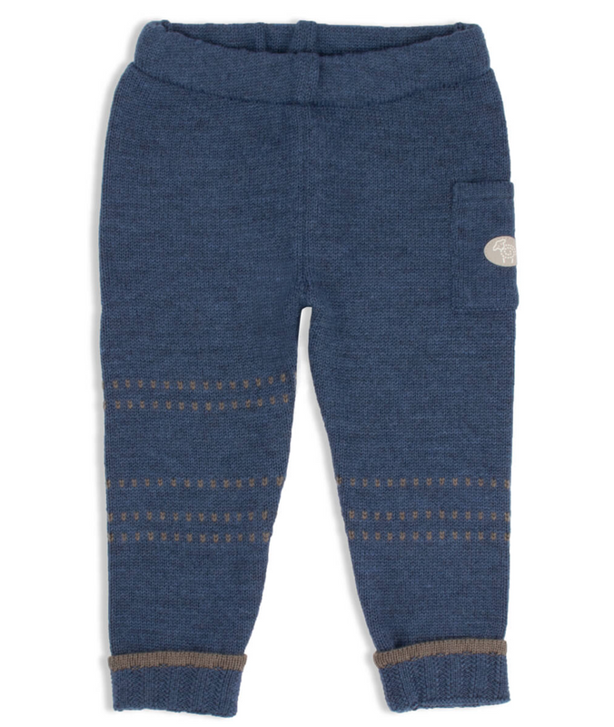Lillelam Trousers classic 100% Merino Blue | Little Mino