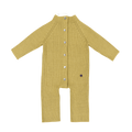 Esencia Terry Jumpsuit Baby Bunting Suit - 100% Alpaca Fiber Yellow Amber | Little Mino