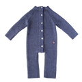 Esencia Terry JumpsuitBaby Bunting Suit - 100% Alpaca Fiber Blue | Little Mino