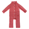 Esencia Terry Jumpsuit Baby Bunting Suit - 100% Alpaca Fiber Coral Pink | Little Mino