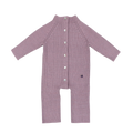 Esencia Terry JumpsuitBaby Bunting Suit  - 100% Alpaca Fiber Rosa Lillac | Little Mino