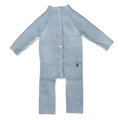 Esencia Terry Jumpsuit Baby Bunting Suit - 100% Alpaca Fiber Water | Little Mino