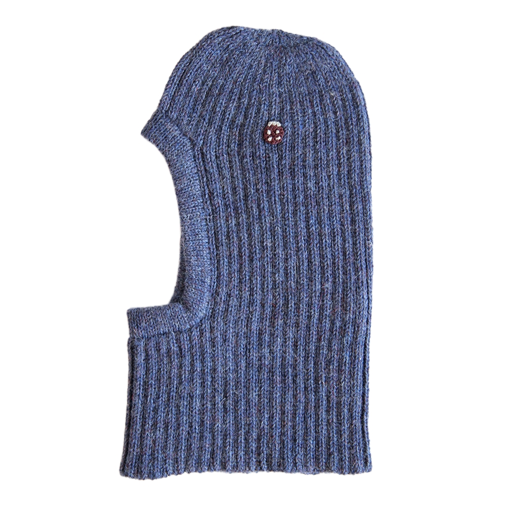 Esencia Zoey Balaclava Hat - 100% Alpaca Fiber Blue | Little Mino