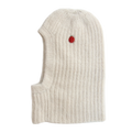 Esencia Zoey Balaclava Hat - 100% Alpaca Fiber Ivory, White | Little Mino