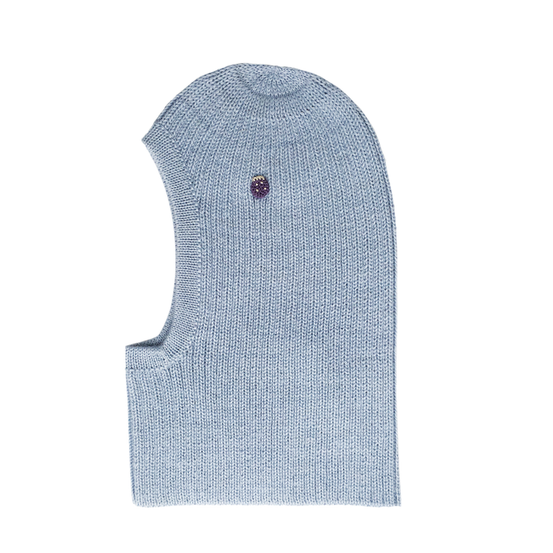 Esencia Zoey Balaclava Hat - 100% Alpaca Fiber Water Blue | Little Mino
