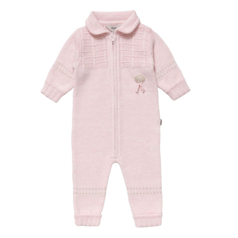 Lillelam Baby Bunting Suit Classic - 100% Merino Wool Sky Pink | Little Mino