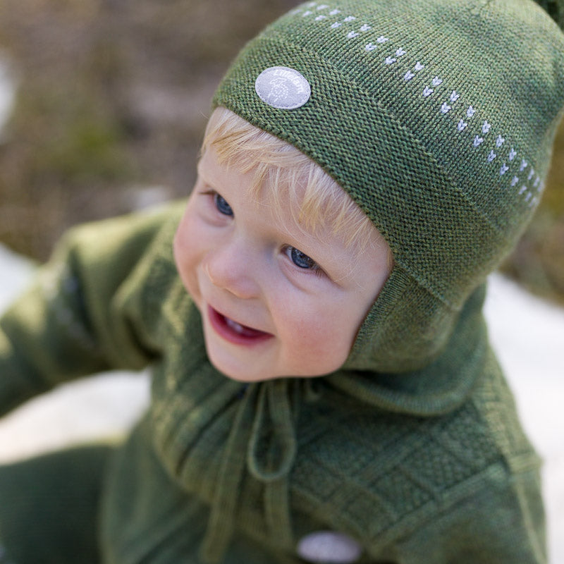 Lillelam Baby Hat Classic - Green | Little Mino alternate view