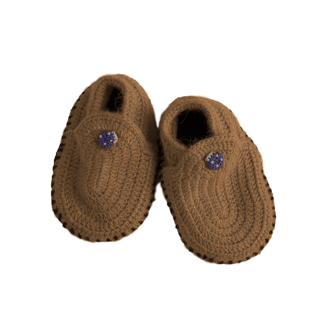 Esencia Classic Booties - 100% Alpaca Fiber Camel | Little Mino