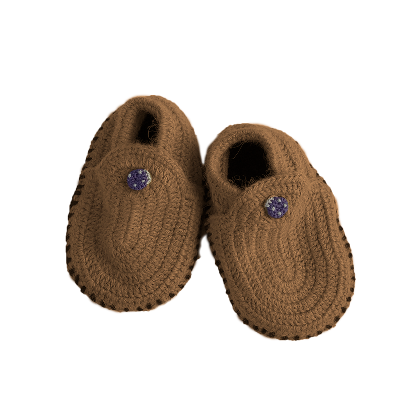Esencia Classic Booties - 100% Alpaca Fiber Camel | Little Mino