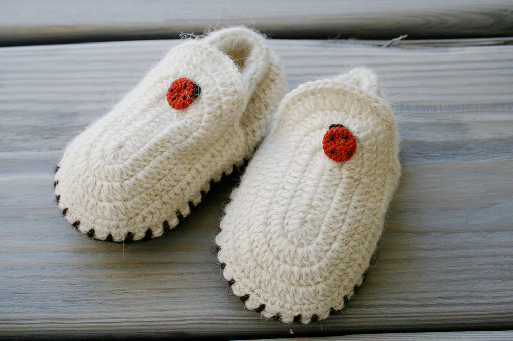 Esencia Classic Booties - 100% Alpaca Fiber White Ivory | Little Mino