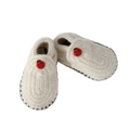 Esencia Classic Booties - 100% Alpaca Fiber White Ivory | Little Mino