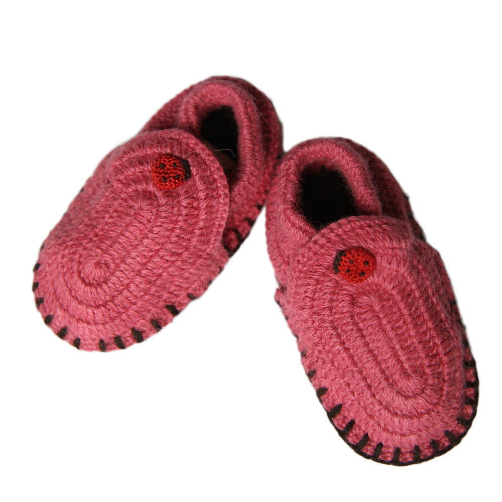 Esencia Classic Booties - 100% Alpaca Fiber Coral Pink | Little Mino