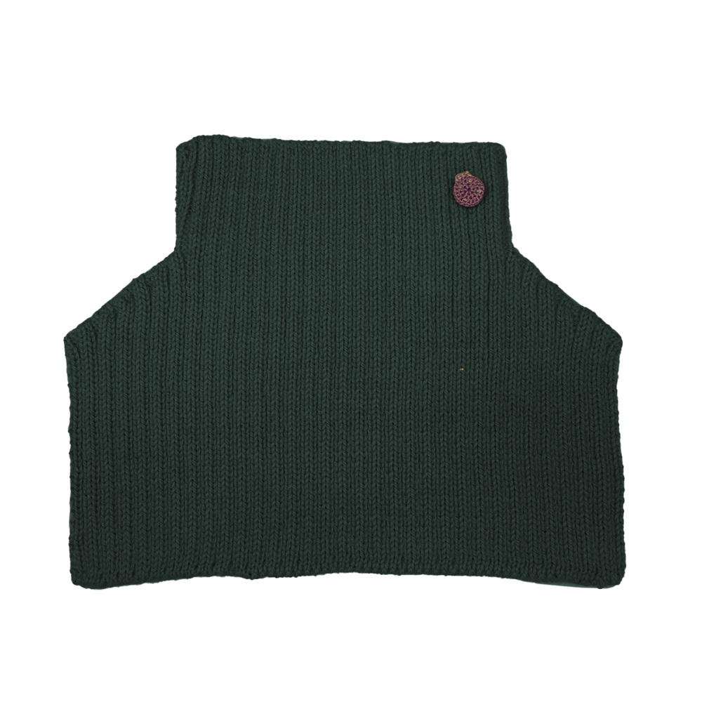 Esencia Mondo Collar - 100% Alpaca Fiber Dark Green | Little Mino