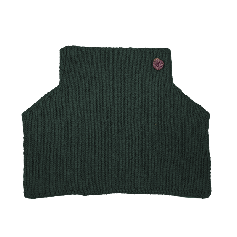 Esencia Mondo Collar - 100% Alpaca Fiber Dark Green | Little Mino