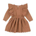 Lillelam 100% Merino Joline Knitted Dress Golden Teddy | Little Mino