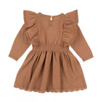 Lillelam 100% Merino Joline Knitted Dress Golden Teddy | Little Mino