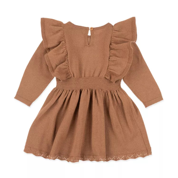 Lillelam 100% Merino Joline Knitted Dress Golden Teddy | Little Mino