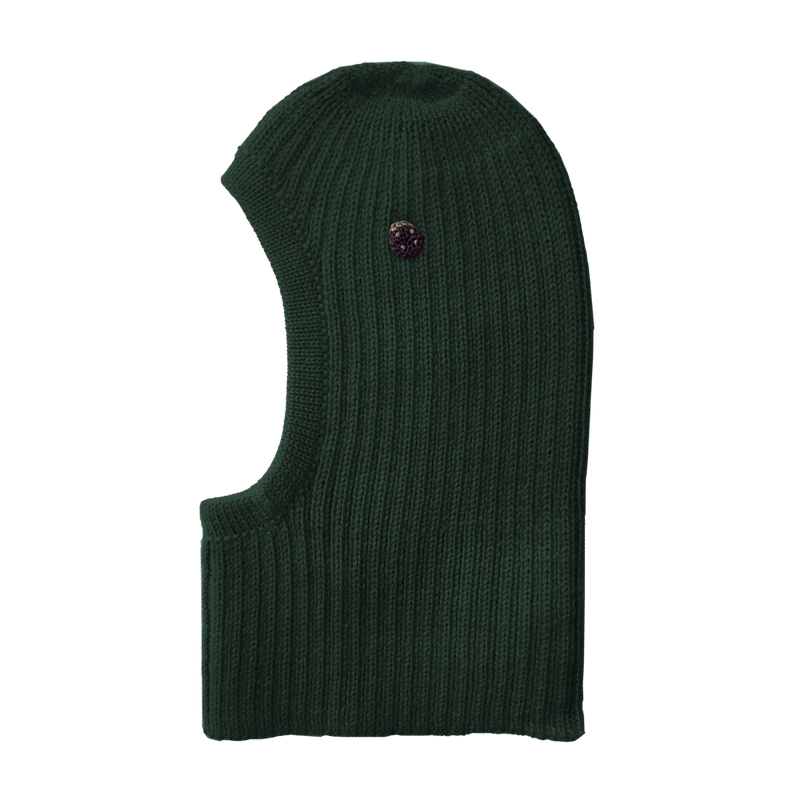 Esencia Zoey Balaclava Hat - 100% Alpaca Fiber Dark Green | Little Mino