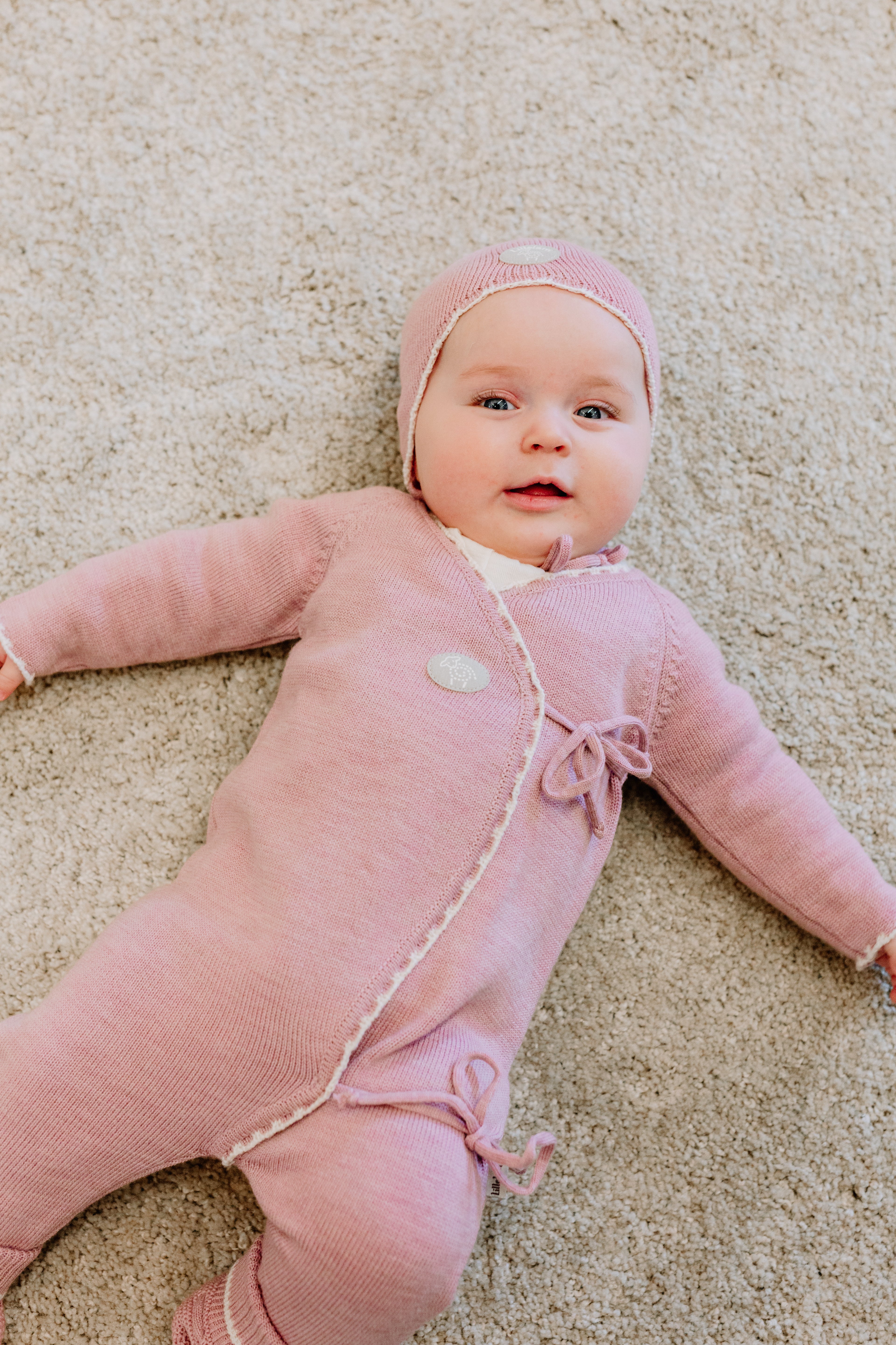 Lillelam 100% Merino Hentesett (Homeset) - Pink | Little Mino