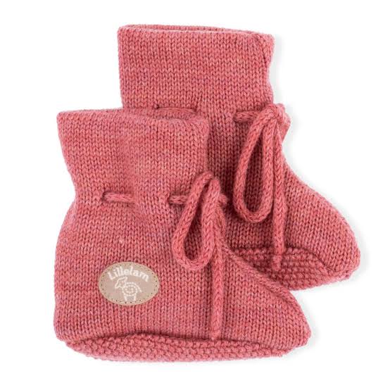 Lillelam Classic Baby Booties Cerise | Little Mino