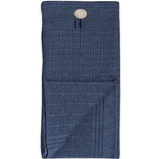 Lillelam 100%Merino Wool Classic Blanket - Dark blue | Little Mino