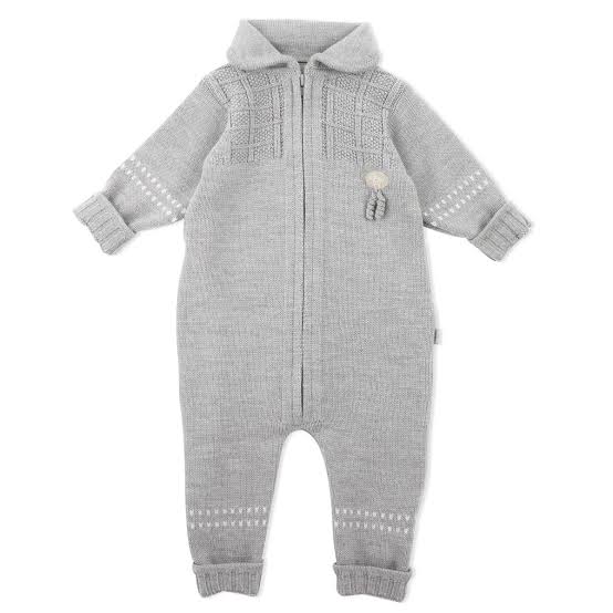Lillelam Baby Bunting Suit Classic - 100% Merino Wool Baby Gray | Little Mino