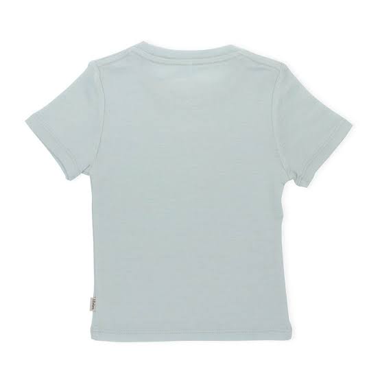 Lillelam 100% Merino T-Shirt Top - Blue | Little Mino