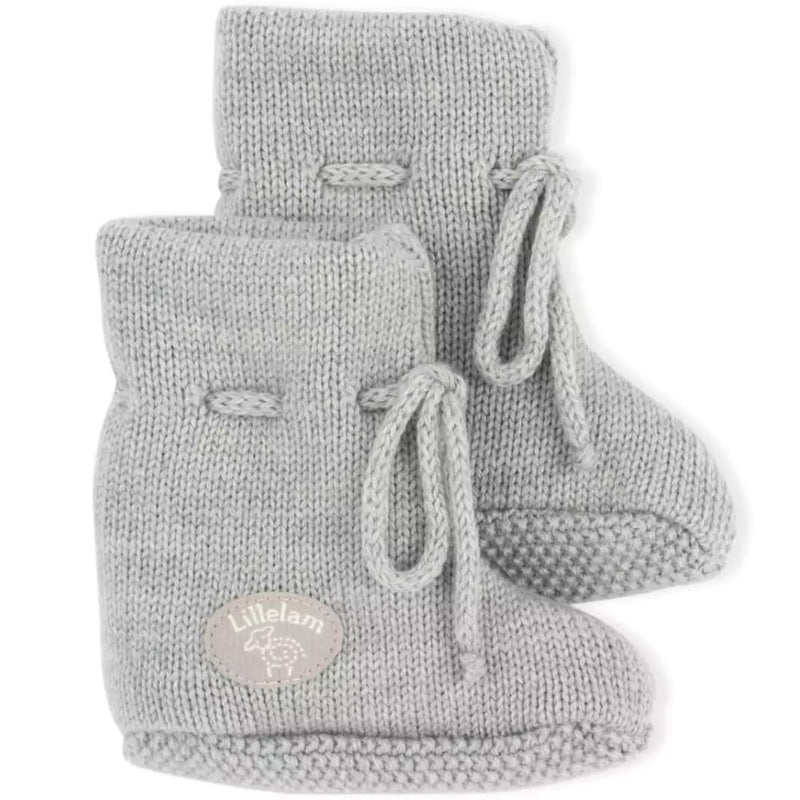 Lillelam Classic Baby Booties Gray | Little Mino