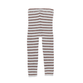Esencia Rib Leggings Striped - 100% Alpaca Fiber Ivory/Cocoa | Little Mino