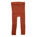 Esencia Rib Leggings - 100% Alpaca Fiber Brick Red | Little Mino