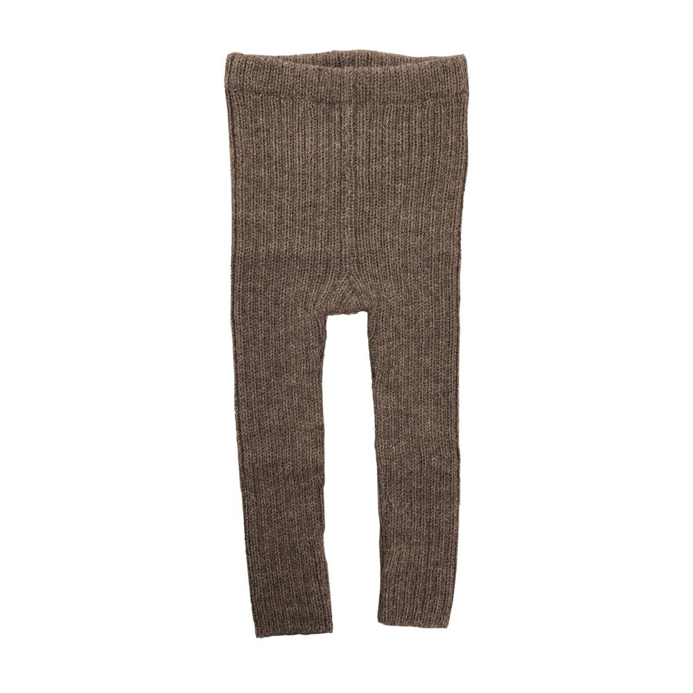 Esencia Rib Leggings - 100% Alpaca Fiber Cocoa | Little Mino