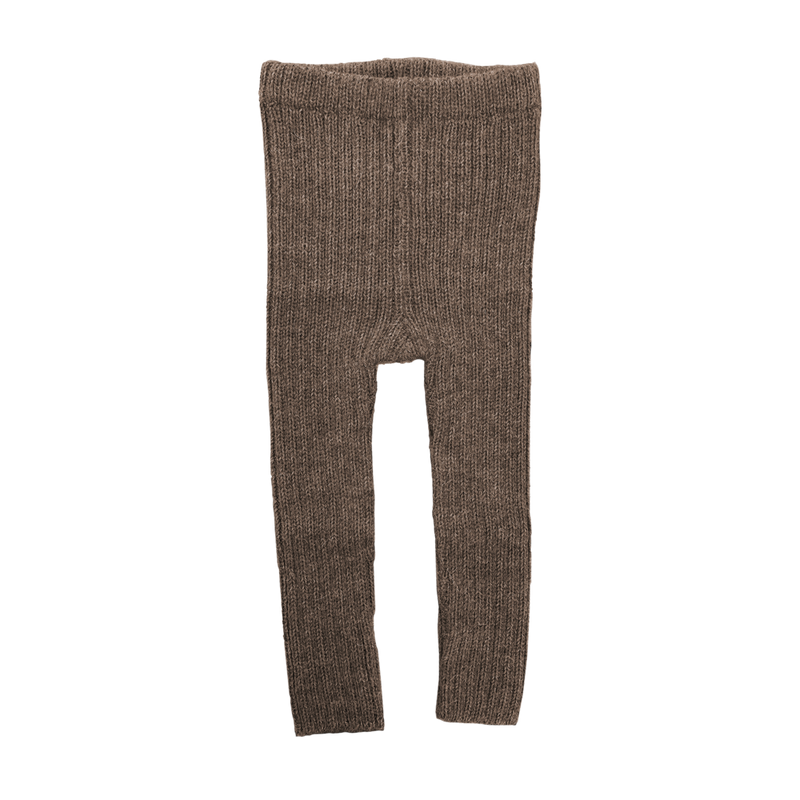 Esencia Rib Leggings - 100% Alpaca Fiber Cocoa | Little Mino