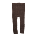 Esencia Rib Leggings - 100% Alpaca Fiber Coffee | Little Mino