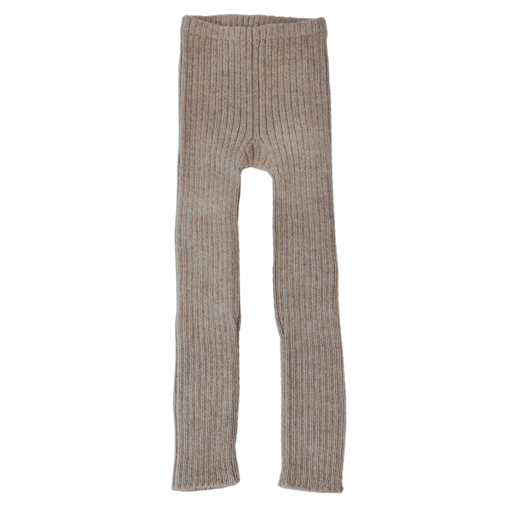 Esencia Rib Leggings - 100% Alpaca Fiber Pebble | Little Mino