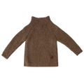 Esencia Rib Sweater - 100% Alpaca Fiber Cocoa | Little Mino