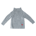 Esencia Rib Sweater - 100% Alpaca Fiber Gray Dove | Little Mino