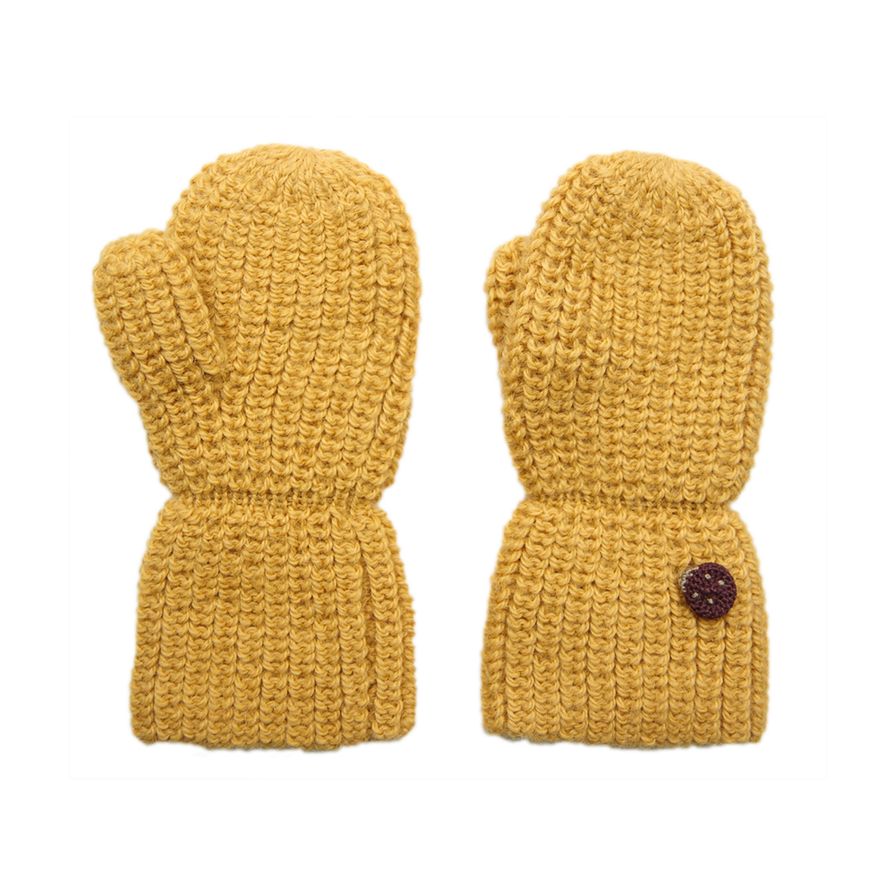 Esencia Alpaca Mittens - 100% Alpaca Fiber Yellow Amber | Little Mino