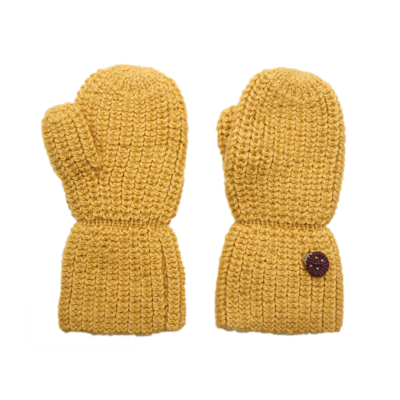 Esencia Alpaca Mittens - 100% Alpaca Fiber Yellow Amber | Little Mino