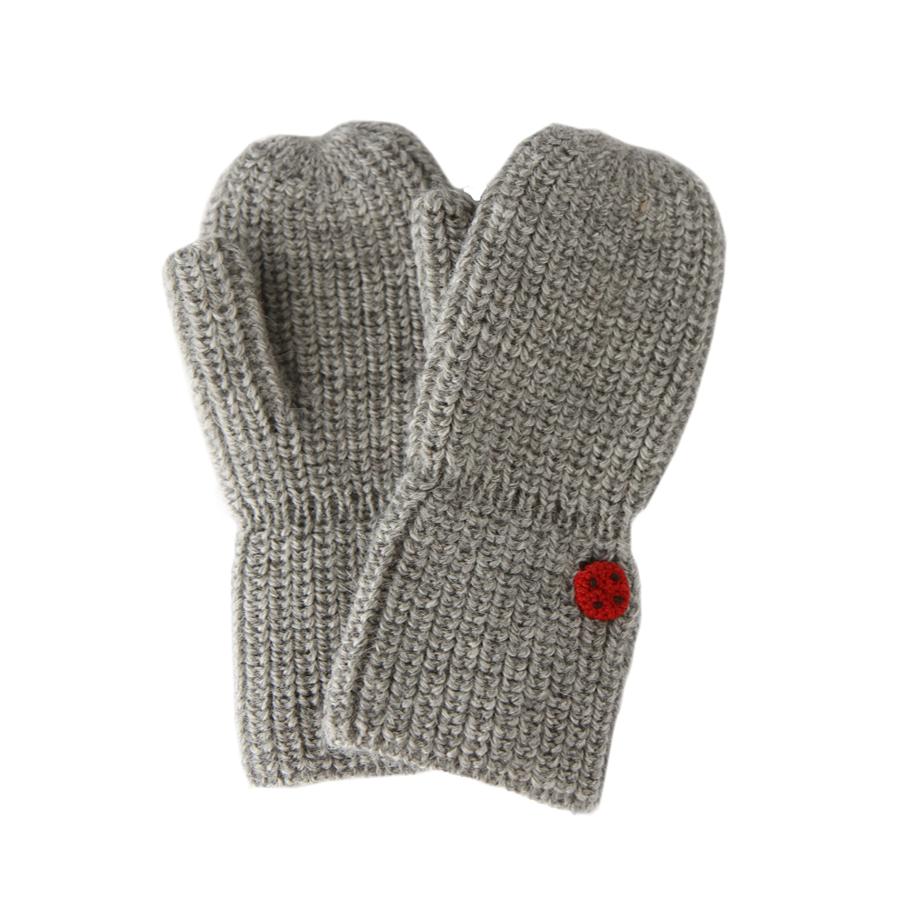 Esencia Alpaca Mittens - 100% Alpaca Fiber Dove Gray | Little Mino