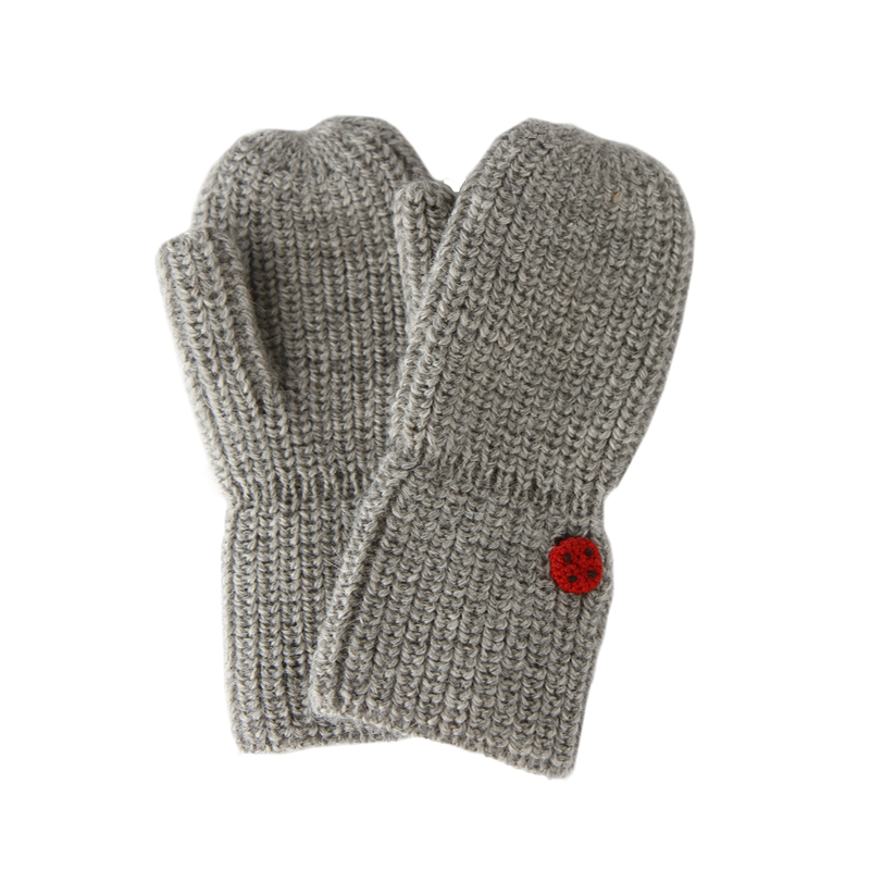 Esencia Alpaca Mittens - 100% Alpaca Fiber Dove Gray | Little Mino
